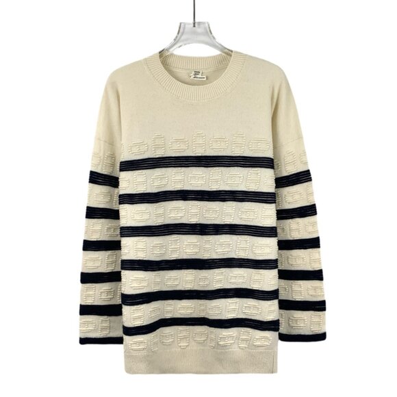 Hermes Beige Crewneck Cashmere Knit Long Sleeve - Picture 1 of 7